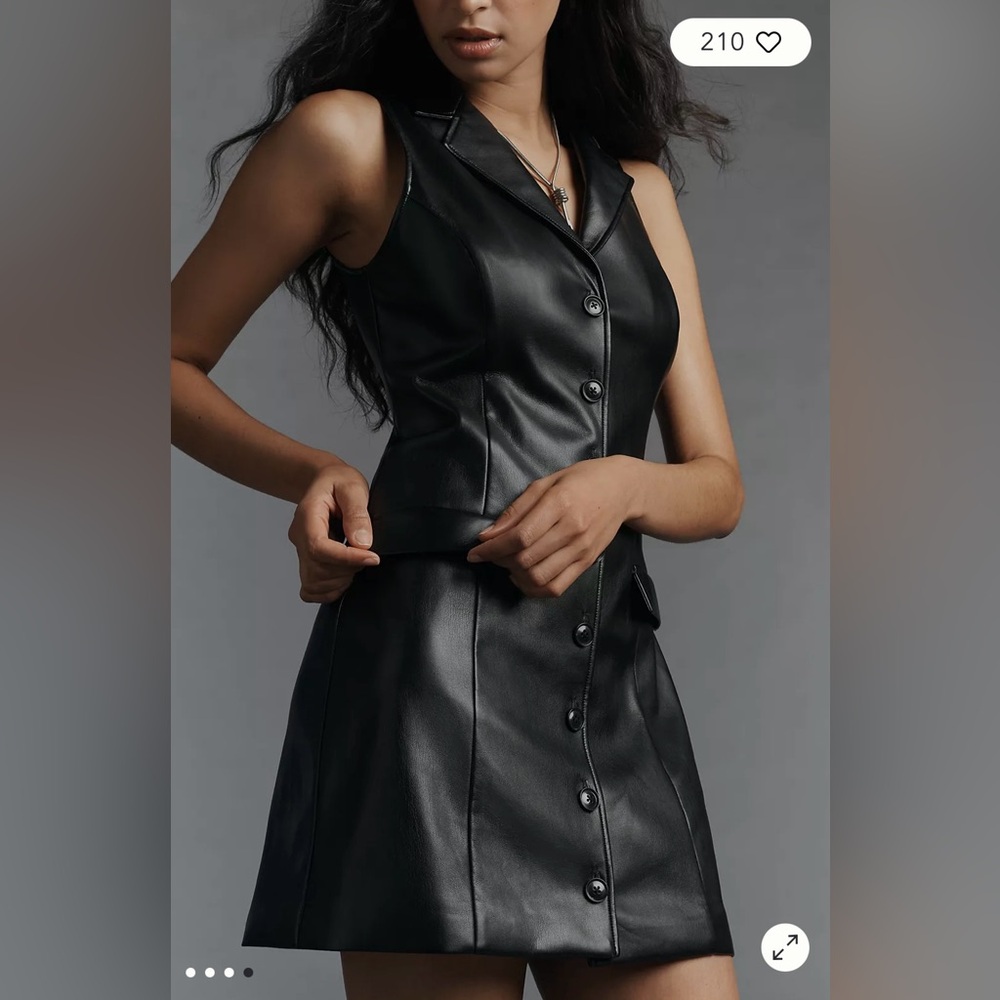PAIGE Graciella Faux-Leather Mini Dress - Picture 10 of 14
